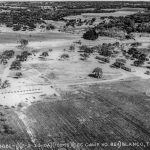 An aerial view of Blanco Civilian Conservation Corps Camp (No. 854), 1934