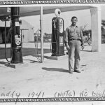 Finch at the gas station, 1941